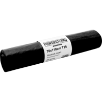 PowerSterko Afvalzak | Gerecycled LDPE | 70x110cm | T25 | zwart | 500 stuks