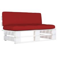 Tuinmiddenbank pallet geïmpregneerd grenenhout wit