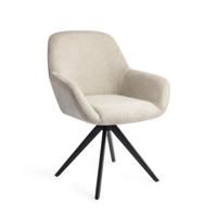 Jesper Home Eetkamerstoel 'Kushi' Turn Black, kleur Ivory Ivy
