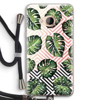 Geometrische jungle: HTC U Play Transparant Hoesje met koord