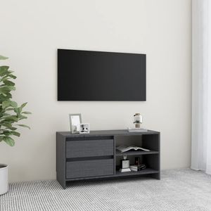 Tv-meubel 80x31x39 cm massief grenenhout grijs