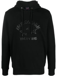 Paul & Shark hoodie à logo imprimé - Noir