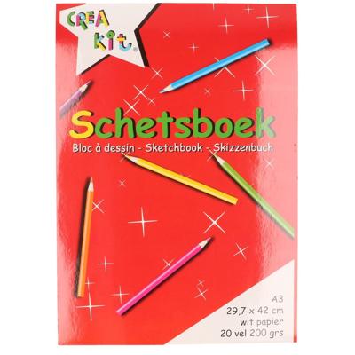 Schetsboek - A5 formaat - 50 vellen - tekenboeken - wit