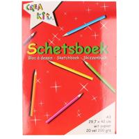 Schetsboek - A5 formaat - 50 vellen - tekenboeken - wit