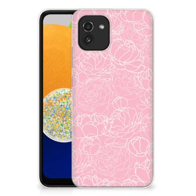 Samsung Galaxy A03 | TPU Case | White Flowers