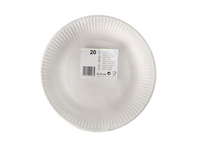 20 Borden karton Ø23cm wit