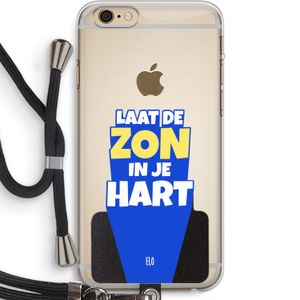 Laat de zon in je hart: iPhone 6 PLUS / 6S PLUS Transparant Hoesje met koord