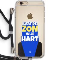 Laat de zon in je hart: iPhone 6 PLUS / 6S PLUS Transparant Hoesje met koord