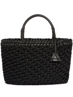 Alanui grand sac cabas Icon en raphia - Noir - thumbnail