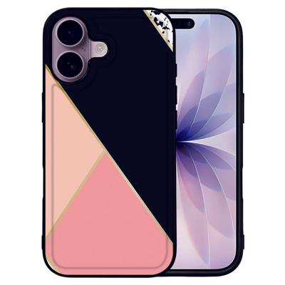 Backcover Apple iPhone 17 Black Pink Shapes