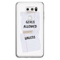 No Girls Allowed Unless: LG V30 Transparant Hoesje