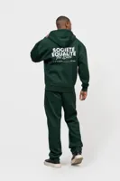Equalité Societe 2.0 Oversized Full Zip Hoodie Heren Groen - Maat XL - Kleur: Groen | Soccerfanshop