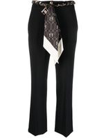 Elisabetta Franchi pantalon court à détail de foulard - Noir