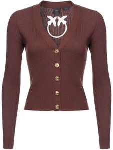 PINKO cardigan à imprimé Love Birds - Marron