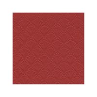 32x Luxe 3-laags servetten met patroon donker rood 33 x 33 cm