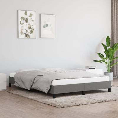 Bedframe zonder matras stof donkergrijs 140x190 cm