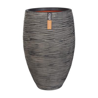 Vaas elegant deluxe Rib NL 45x72 antraciet - Capi europe
