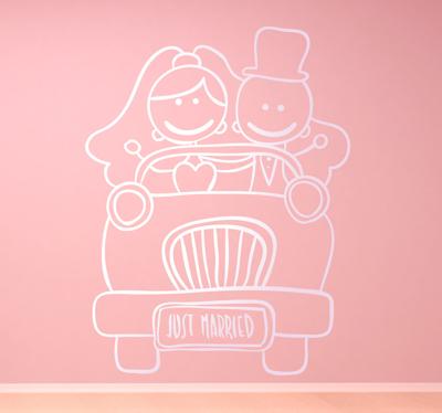 Just marries pas getrouwd sticker