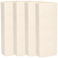 Waterverdamper - 6x - creme wit - keramiek - 400 ml - radiatorbak luchtbevochtiger - 7,4 x 18,6 cm