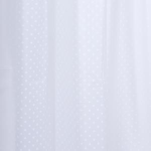 Differnz Dots douchegordijn 100% PEVA - waterdicht - 180 x 200 cm - wit
