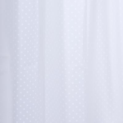 Differnz Dots douchegordijn 100% PEVA - waterdicht - 180 x 200 cm - wit