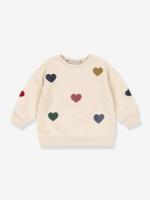 Lou sweater met hartmotieven KONGES SLOJD beige