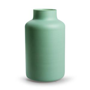 Bloemenvaas Gigi - mat groen - eco glas - D14,5 x H25 cm - melkbus vaas
