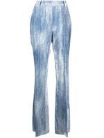 Ermanno Scervino pantalon évasé à taille haute - Bleu - thumbnail