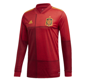 Spanje Shirt Thuis Senior Longsleeved 2020-2021 - Maat L - Kleur: Rood | Soccerfanshop