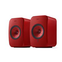 KEF Draadloze Boekenplank Luidsprekers LSX II Rood (Set van 2) BSTOCK beschadigde verpakking - thumbnail