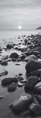 Kunstdruk Adam Burton - Bossington Beach at sunrise 33x95cm
