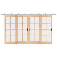 Schuifdeur onderdelenset 400 cm roestvrij staal zilverkleurig