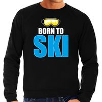 Apres-ski sweater / trui Wintersport Born to ski zwart voor heren