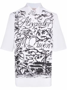 Alexander McQueen chemise à logo imprimé - Blanc