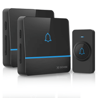 X-Sense WD1C2NA Draadloze Deurbel met 2 ontvangers - Zwart