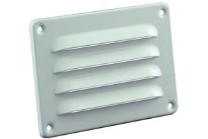 Nedco schoepenrooster alu. 130 x 90 mm RAL9010 wit