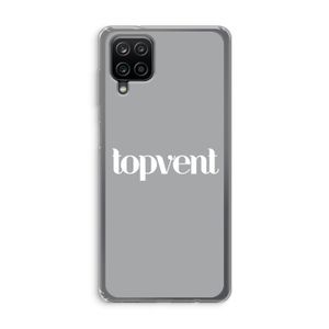 Topvent Grijs Wit: Samsung Galaxy A12 Transparant Hoesje