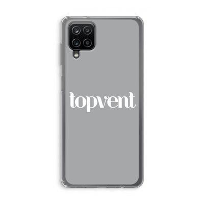 Topvent Grijs Wit: Samsung Galaxy A12 Transparant Hoesje