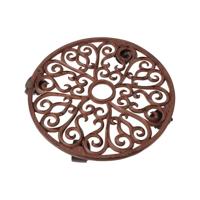Plantentrolley rond l35b35h6cm - Esschert design Plantentrolley rond l35b35h6cm - Esschert design