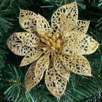 10 stuks 15cm simulatie holle kunstmatige bloem kinderen Birthday Party decoratie Nieuwjaar Christmas decor (goud)