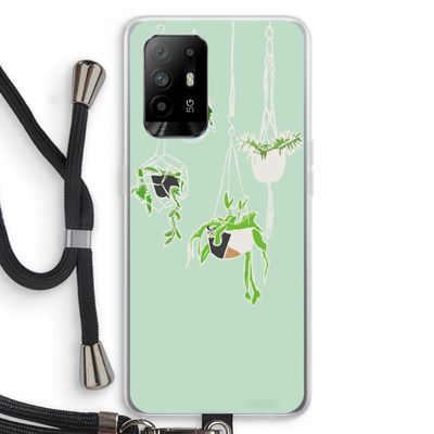 Hang In There: Oppo A95 5G Transparant Hoesje met koord