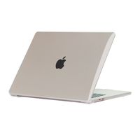 Lunso MacBook Air 15 inch M2/M3 (2023-2024) cover hoes - case - Glanzend Transparant