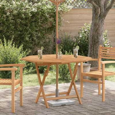 Tuintafel inklapbaar 110x110x75 cm massief teakhout