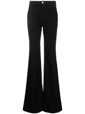 Del Core pantalon évasé à patch logo - Noir