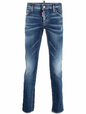 DSQUARED2 jean skinny à effet délavé - Bleu