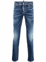 DSQUARED2 jean skinny à effet délavé - Bleu