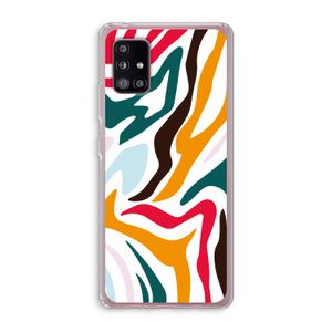 Colored Zebra: Samsung Galaxy A51 5G Transparant Hoesje