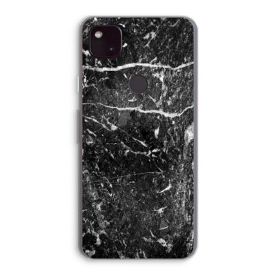 Zwart marmer: Google Pixel 4a 5G Transparant Hoesje