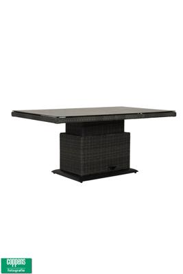 Qopps Sandigo / Aruba in hoogte verstelbare tuintafel 140 x 85 antraciet