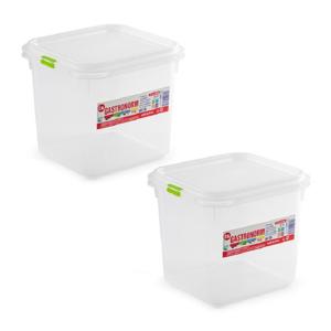 PlasticForte Verhoudbakje - 6x - geschikt voor koelkast en vriezer - 2,6 liter - 16 x 17,8 cm